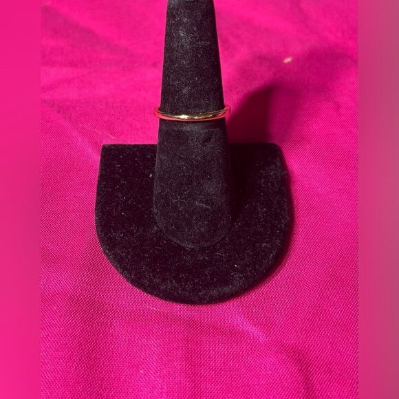 Open Fashion Gold Stackable Women’s Ring 18K Gold Plated Open Stacking Size 8 - Picture 3 of 6